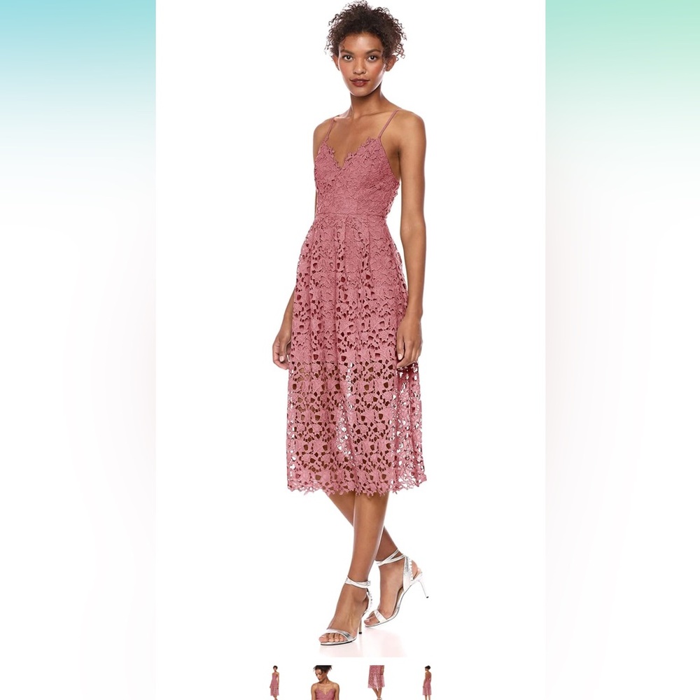ASTR the label Women's Sleeveless Lace Fit & Flare Midi Dress